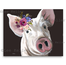 Load image into Gallery viewer, Pig Art, 'Petunia' Pig Print