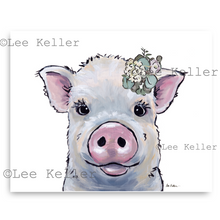 Load image into Gallery viewer, Pig Art, 'Delbert' Farmhouse Neutral Pig Print