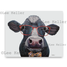 Load image into Gallery viewer, Cow Art Print, 'Clara with Bowtie' Cow Fine Art Print
