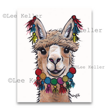 Load image into Gallery viewer, Alpaca Art, 'Arlene with Tassels' Alpaca Print