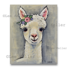 Load image into Gallery viewer, Alpaca Art, 'Sophie on Greys' Alpaca Print