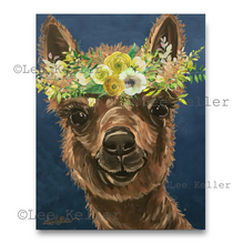 Load image into Gallery viewer, Alpaca Art, 'Fudge' Alpaca Print