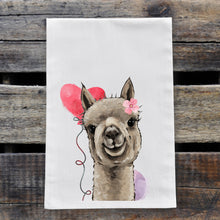 Load image into Gallery viewer, Alpaca Valentine's Day Towel 'Shenanigan', Valentine's Day Decor