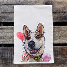 Load image into Gallery viewer, Dog Valentine's Day Towel 'Australian Cattle Dog', Valentine's Day Decor