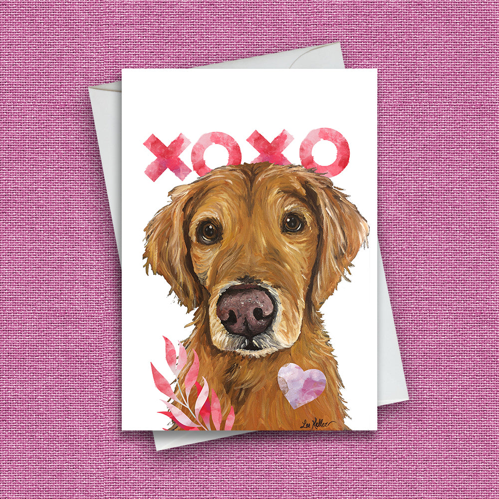 Valentine's Day Card 'Golden Retriever', Dog Valentine's Day Card