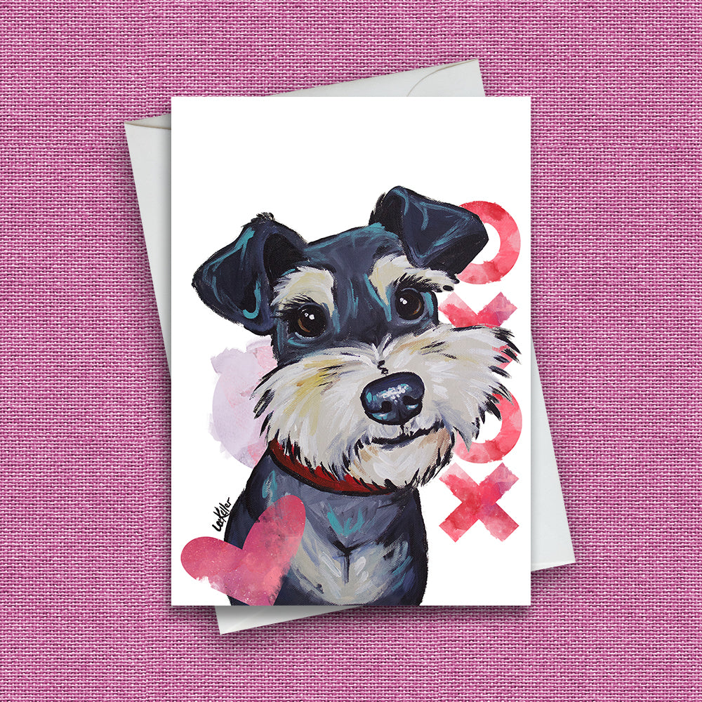 Valentine's Day Card 'Schnauzer', Dog Valentine's Day Card