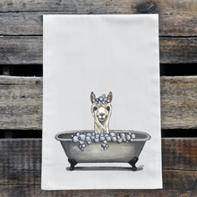 Load image into Gallery viewer, Bathtub Towel 'Ellie Mae' in Tub, Farmhouse Bathroom Decor