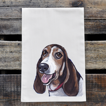 Load image into Gallery viewer, Basset Hound Towel, Dog Towel, Farmhouse Kitchen Decor