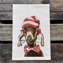 Load image into Gallery viewer, Goat Christmas Towel, 'Billy the Kid'