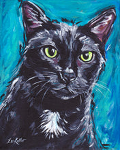 Load image into Gallery viewer, Cat Art Print, Black Cat Fine Art Print