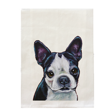 Load image into Gallery viewer, Boston Terrier Towel, Dog Towel, Farmhouse Kitchen Decor