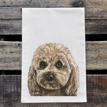 Load image into Gallery viewer, Cavapoo Towel, Dog Towel, Farmhouse Kitchen Decor