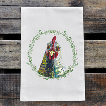 Load image into Gallery viewer, Chicken Towel 'Williaminia in Wreath', Chicken Decor