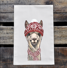 Load image into Gallery viewer, Alpaca Christmas Towel, 'EllieMae'