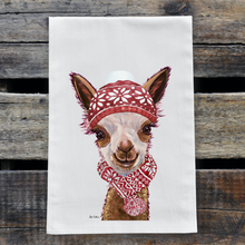 Load image into Gallery viewer, Alpaca Christmas Towel, 'Rosie'
