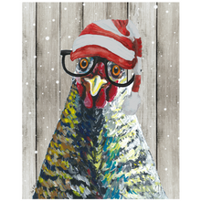 Load image into Gallery viewer, Chicken Christmas Art Print, 'Williaminia'