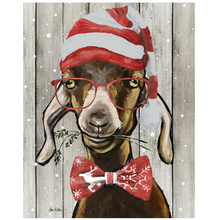 Load image into Gallery viewer, Goat Christmas Art Print, 'Billy the Kid'