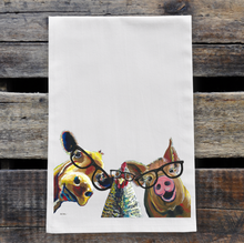 Load image into Gallery viewer, Farm Animal Trio Towel, 'Chicken Cow & Pig Trio', Farm Animal Decor