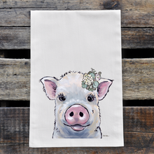Load image into Gallery viewer, Pig Towel 'Delbert', Farmhouse Neutral Kitchen Decor