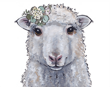 Load image into Gallery viewer, Sheep Art, &#39;Stella&#39; Farmhouse Neutral Sheep Print
