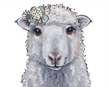 Load image into Gallery viewer, Sheep Art, 'Stella' Farmhouse Neutral Sheep Print