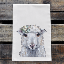 Load image into Gallery viewer, Sheep Towel 'Stella', Farmhouse Neutral Kitchen Decor