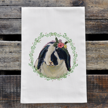 Load image into Gallery viewer, Rabbit Towel, Bunny Easter Towel, Spring Kitchen Decor