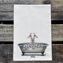 Load image into Gallery viewer, Bathtub Towel 'Shyla' in Tub, Farmhouse Bathroom Decor