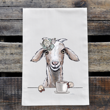 Load image into Gallery viewer, Goat Coffee Towel 'Shyla', Goat Kitchen Decor