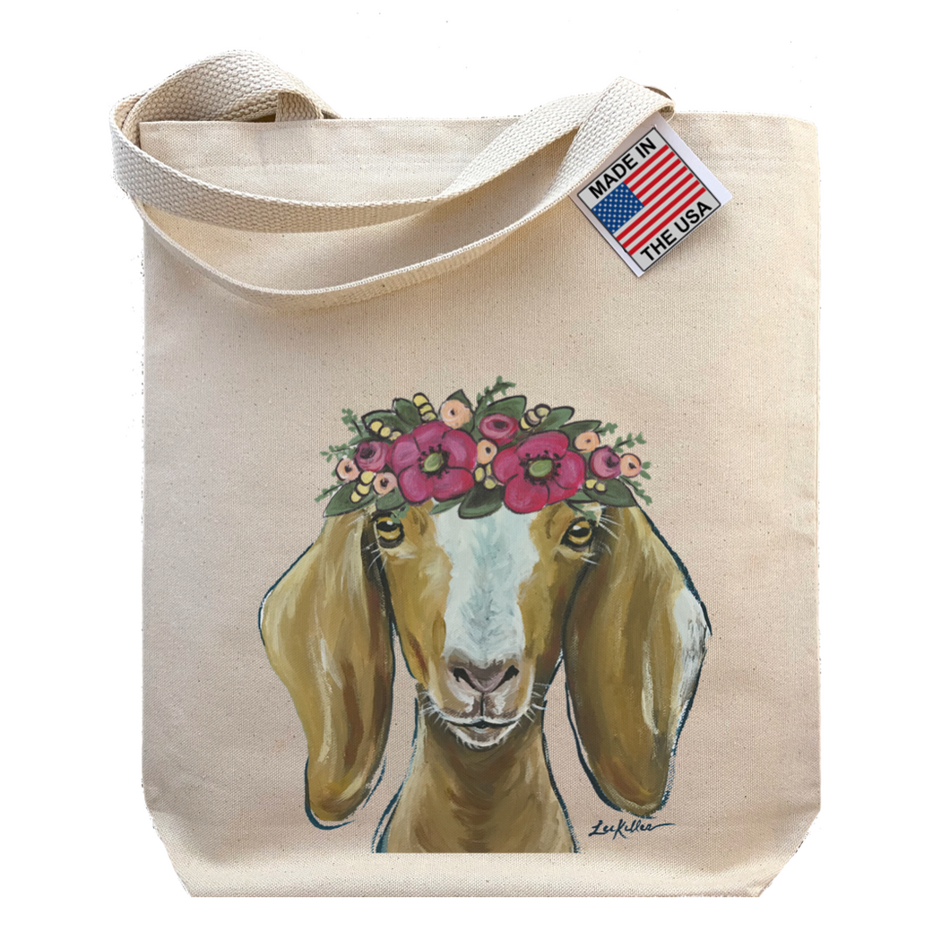 Goat Tote Bag,  'Madge' Goat Tote