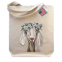 Load image into Gallery viewer, Boho Flowers Goat Tote Bag, 'Margot'