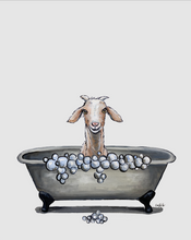 Load image into Gallery viewer, Goat Art, 'Shyla in Bathtub', Goat Print