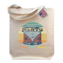 Load image into Gallery viewer, Goat Tote Bag,  Peace Love Goats Tote
