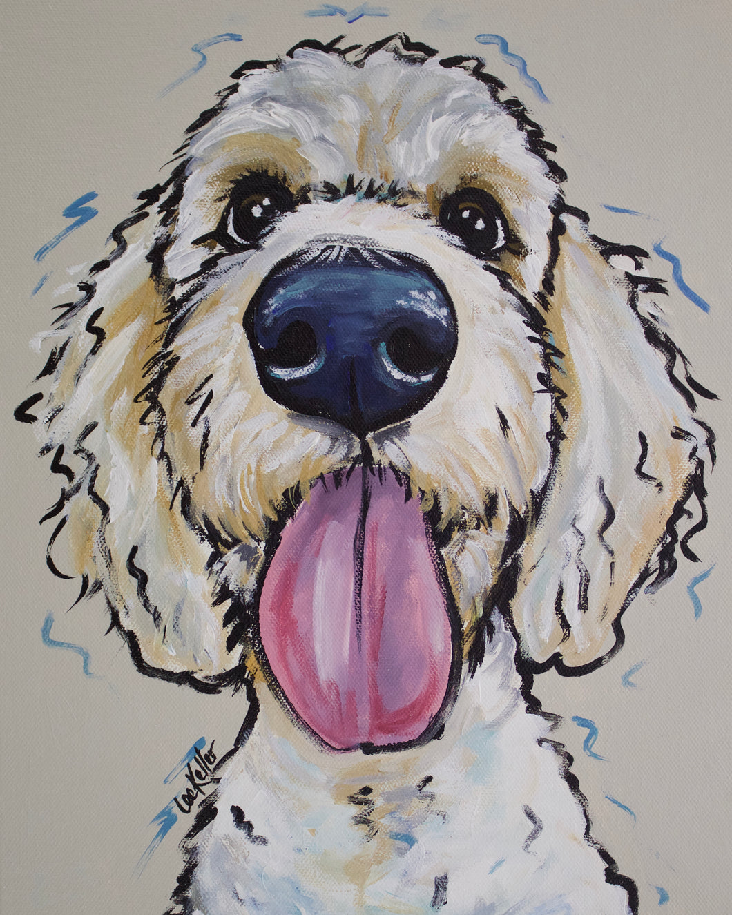 Dog Art Print, 'Murphy' Goldendoodle Fine Art Print