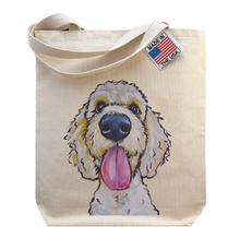 Load image into Gallery viewer, Golden Doodle Tote Bag, Dog Tote Bag
