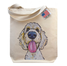 Load image into Gallery viewer, Golden Doodle Tote Bag, Dog Tote Bag