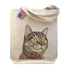 Load image into Gallery viewer, Tabby Cat Tote Bag, Cat Tote Bag

