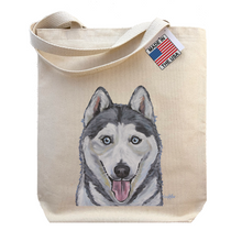Load image into Gallery viewer, Husky Tote Bag, Dog Tote Bag