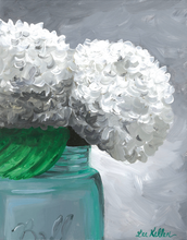 Load image into Gallery viewer, Flower Art, 'Hydrangeas' Flower Print