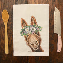 Load image into Gallery viewer, Daisy Donkey Towel 'Raymond', Farmhouse Kitchen Decor