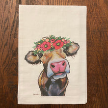 Load image into Gallery viewer, Cow Towel 'Hazel', Farmhouse Kitchen Decor