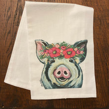 Load image into Gallery viewer, Pig Towel 'Sarge', Farmhouse Kitchen Decor