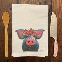 Load image into Gallery viewer, Pig Towel 'Lulu', Farmhouse Kitchen Decor