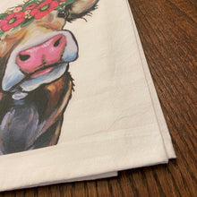 Load image into Gallery viewer, Cow Towel 'Hazel', Farmhouse Kitchen Decor
