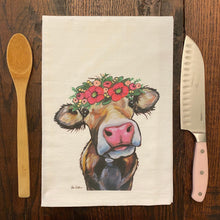Load image into Gallery viewer, Cow Towel &#39;Hazel&#39;, Farmhouse Kitchen Decor
