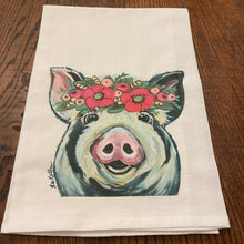 Load image into Gallery viewer, Pig Towel 'Sarge', Farmhouse Kitchen Decor