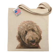 Load image into Gallery viewer, Golden Doodle Tote Bag, Dog Tote Bag