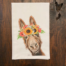 Load image into Gallery viewer, Donkey Towel 'Raymond', Colorful Sunflower Fall/Thanksgiving Decor