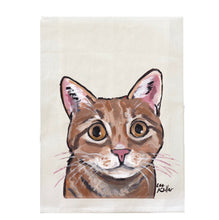 Load image into Gallery viewer, Orange Tabby Cat Towel, Farmhouse Kitchen Decor
