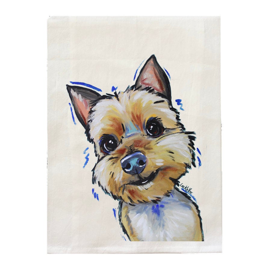 Yorkie dish hot sale towels